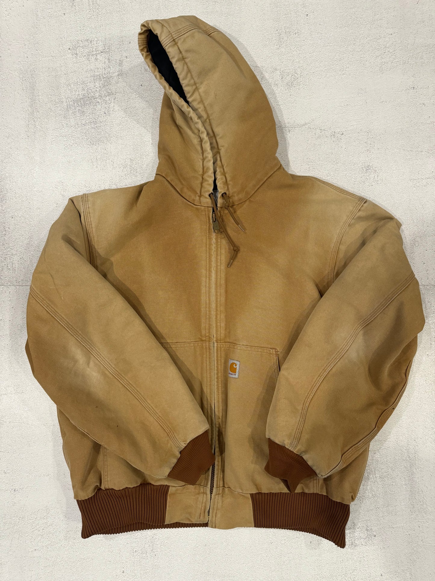 Vintage 00s Carhartt Zip-Up Hoodie Jacket L CH BROWN