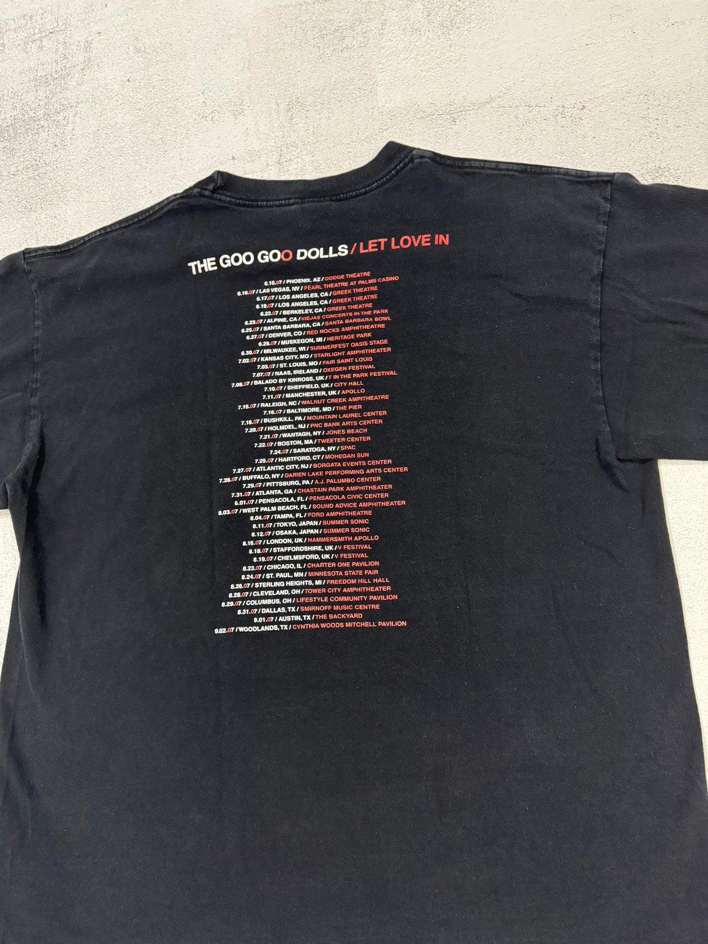 Vintage 00s Goo Goo Dolls "Let Love In" Tour Tee L BLACK