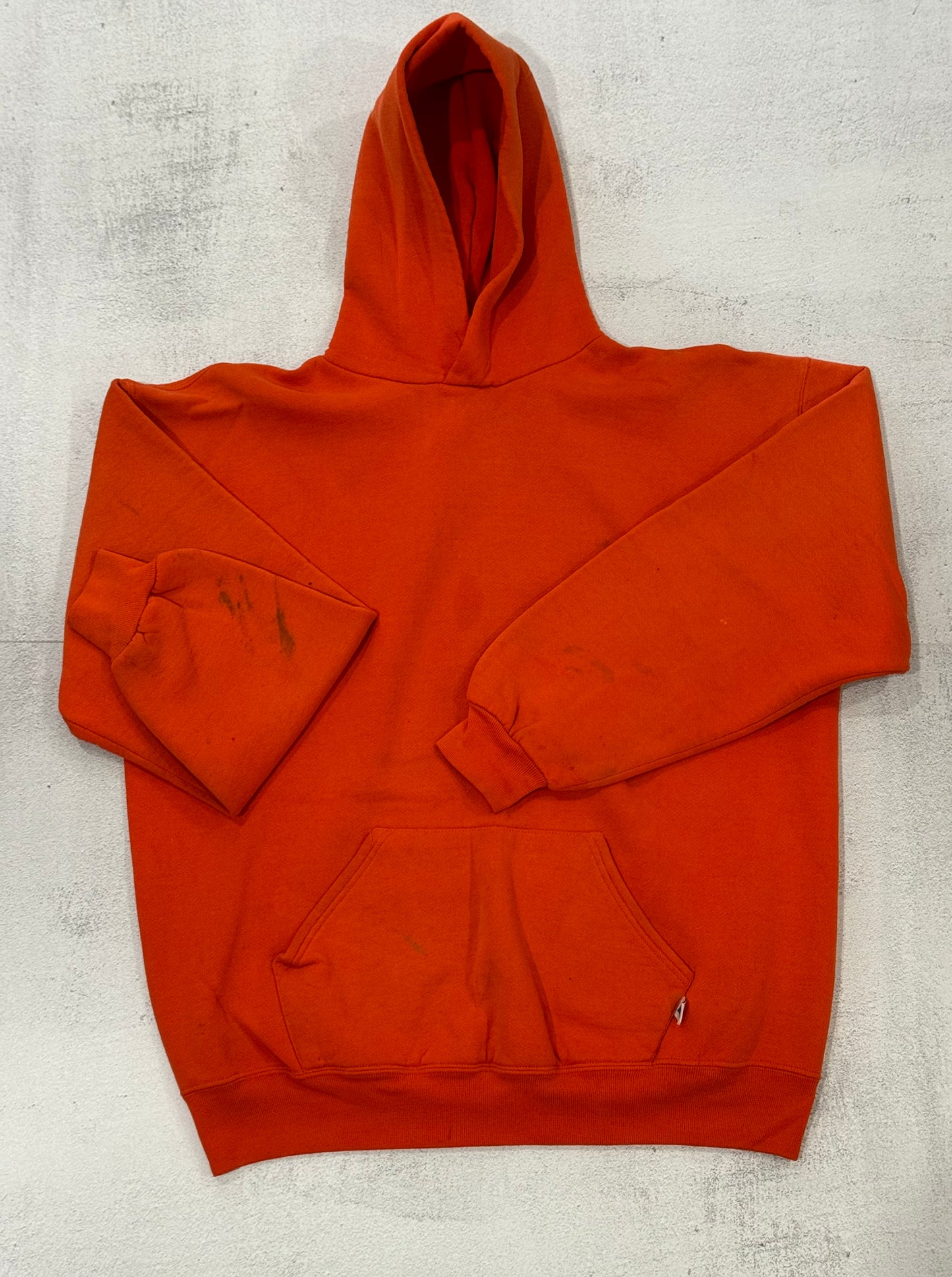Vintage 90s Boxy Russell Hoodie Pull-Over L ORANGE