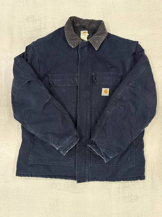 Vintage 00s Carhartt Barn Coat Jacket XL BLUE