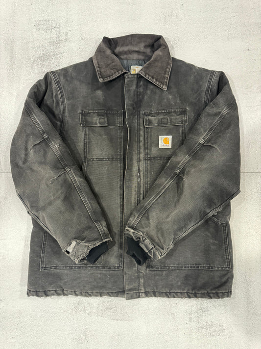 Vintage 00s Carhartt Barn Coat Jacket L BLACK