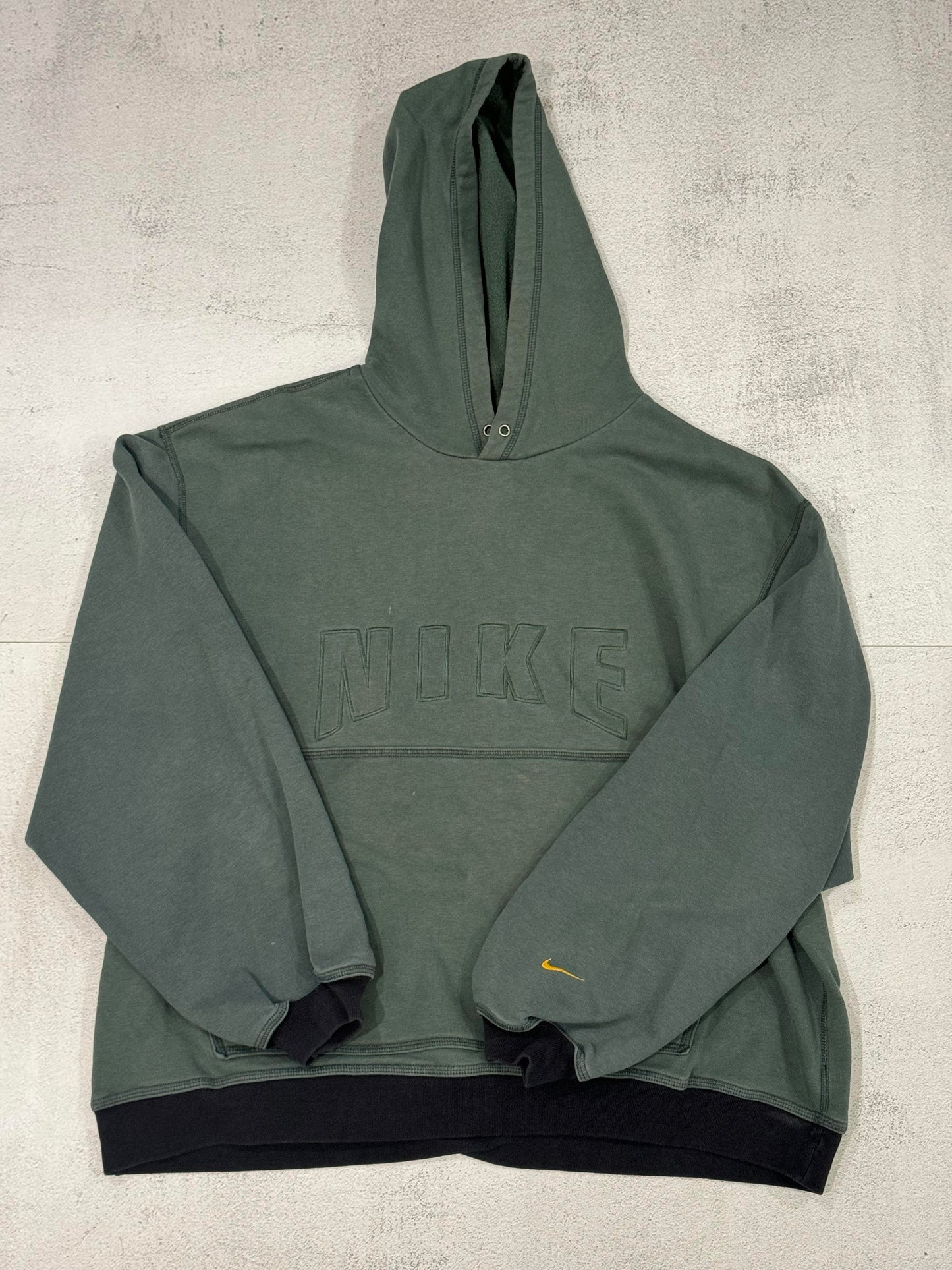 Vintage 00s Nike Pull-Over Boxy Hoodie XL GREEN