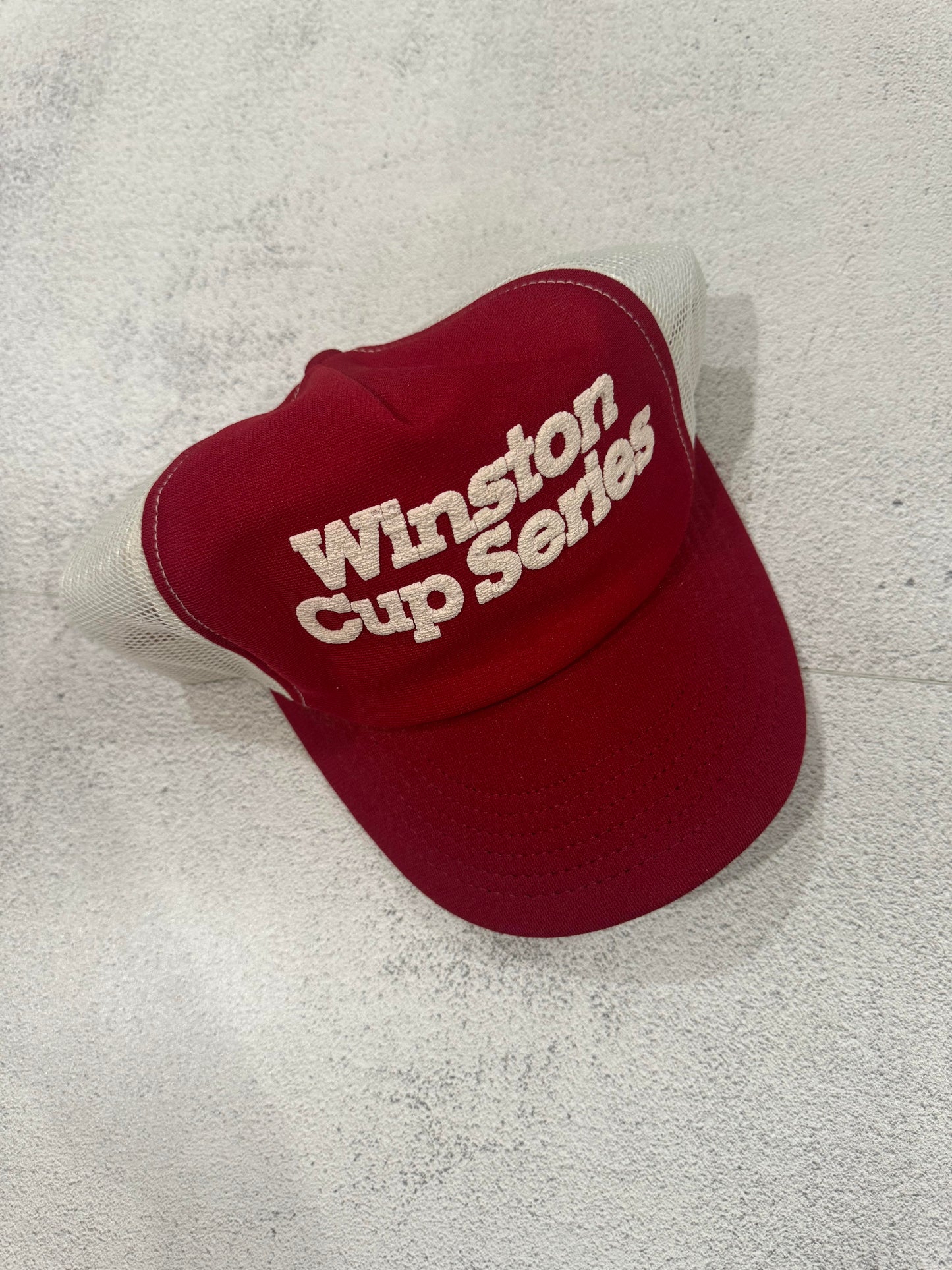 Vintage 90s Winston Cup Series Racing Trucker Cap RED